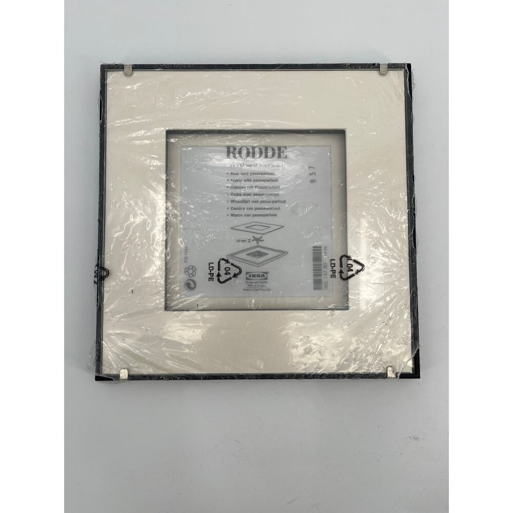 Ikea Rodde Frame w/ Passepartout Shadow Box 5.5" x 5.5" Black 065.747.80